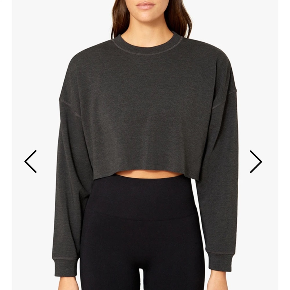 WE WORE WHAT black crop sweater